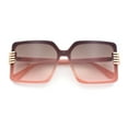 thumbnail image 1 of Womens Oversized Rimless Butterfly Rich Luxury Designer Fashion Plastic Sunglasses Pink - Brown Pink, 1 of 6