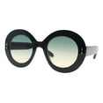 thumbnail image 1 of Womens Oversized Round Sunglasses Vintage Style Shades UV 400 Black, Green Beige, 1 of 4
