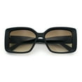 thumbnail image 1 of Womens Oversized Squared Beveled Rectangular Classic Butterfly Sunglasses [Black - Brown], 1 of 7