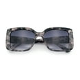thumbnail image 1 of Womens Oversized Squared Beveled Rectangular Classic Butterfly Sunglasses [Slate Marble - Smoke], 1 of 7