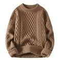 thumbnail image 1 of Womens Oversized Sweater, Comdrip Women Trendy Oversized Cable Knitted Chunky Sweaters Crewneck Long Sleeve Fall Winter Pullover Tops Cozy Sweaters for Women Khaki L, 1 of 6