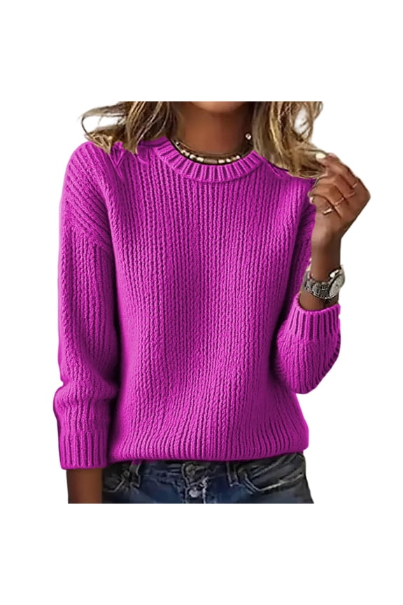 Womens Oversized Sweater Women's Drop Shoulder Knit Top, Warm & Textured for Street Style, Urban Outings, and Fall Layering | Oversized Sweaters for Women, Womens Clothes