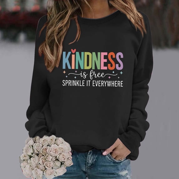 Womens Oversized Sweatshirt Crewneck Fall Fashion Trendy Casual Pullover Soft Fleece Lined Tops for Work Lounging