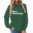 thumbnail image 1 of Womens Oversized Sweatshirt Crewneck Long Sleeve Fleece Lined Pullover Tops Fall Outfits Winter Clothes Green XL, 1 of 7