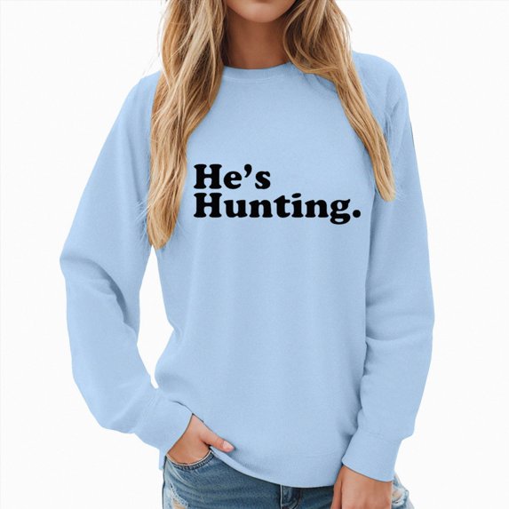 Womens Oversized Sweatshirt Crewneck Long Sleeve Fleece Lined Pullover Tops Fall Outfits Winter Clothes Light Blue L