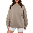 thumbnail image 1 of Womens Oversized Sweatshirt Crewneck Loose Fit Long Sleeve Pullover Fall Casual Clothes Hoodie Top Light Sweatshirts Women 2 Peaces Set Women Active Wear Coats Women College Hoodies plus Size, 1 of 3