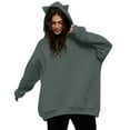thumbnail image 1 of Womens Oversized Sweatshirt Cute Cat Ear Hoodies Pullover Baggy Comfy Casual Sweater Tops Trendy Fall Clothing, 1 of 5
