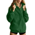 thumbnail image 1 of Womens Oversized Sweatshirt Long Sleeve Henley Fleece Pullover Tops Casual Button Loose Fit Sweatshirts Fall Winter Fashion Outfits, 1 of 5