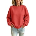 thumbnail image 1 of Womens Oversized Sweatshirts Basic Solid Tops Fall Winter Clothes Crewneck Outfits Pullover, 250, 1 of 6