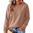 thumbnail image 1 of Womens Oversized Sweatshirts Basic Solid Tops Fall Winter Clothes Crewneck Outfits Pullover, 290, 1 of 4