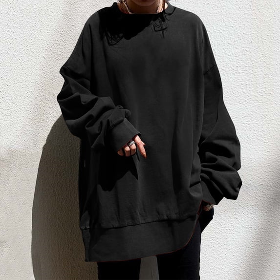 Yijfswar Womens Oversized Sweatshirts Crewneck Long Sleeve Casual Tops Loose Pullover Shirt