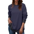 thumbnail image 1 of Womens Oversized Sweatshirts Crewneck Long Sleeve Tops Fleece Pullover Fall Fashion Clothes, 1 of 4