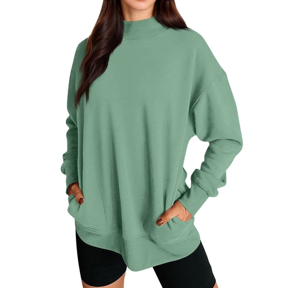Womens Oversized Sweatshirts Crewneck Pullover Sweaters Casual Long Sleeve Fall Winter Fashion Outfits Clothes L