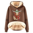 thumbnail image 1 of Womens Oversized Sweatshirts Highland Cattle Print Long Sleeve Hoodies 2025 Casual Fall Fashion Pullover Sweaters Winter Clothes, 1 of 4