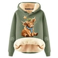 thumbnail image 1 of Womens Oversized Sweatshirts Highland Cattle Print Long Sleeve Hoodies Fall Fashion Pullover Tops Winter Loose Outfits, 1 of 3