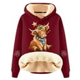 thumbnail image 1 of Womens Oversized Sweatshirts Highland Cattle Print Long Sleeve Hoodies Fall Fashion Pullover Tops Winter Loose Outfits, 1 of 3