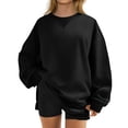 thumbnail image 1 of Womens Oversized Sweatshirts Hoodies, Crewneck Fleece Pullover Sweaters,Fall Outfits Winter Tops, 1 of 6