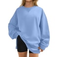 thumbnail image 1 of Womens Oversized Sweatshirts Hoodies, Crewneck Fleece Pullover Sweaters,Fall Outfits Winter Tops, 1 of 6