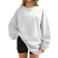 thumbnail image 1 of Womens Oversized Sweatshirts Hoodies, Crewneck Fleece Pullover Sweaters,Fall Outfits Winter Tops, 1 of 6