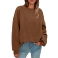 thumbnail image 1 of Womens Oversized Sweatshirts Hoodies Fleece Crewneck Sweaters Casual Tops Comfy Fall Fashion Outfits Winter Clothes, 1 of 5