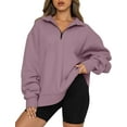 thumbnail image 1 of Womens Oversized Sweatshirts Hoodies Half Zip Pullover Fall  Outfits 2023  Clothes, Womens Sweatshirts Half Zip Cropped Pullover Fleece Quarter Zipper Hoodies Fall outfits Clothes, 1 of 6