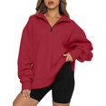 thumbnail image 1 of Womens Oversized Sweatshirts Hoodies Half Zip Pullover Fall  Outfits 2023 Y2k Clothes, 1 of 7