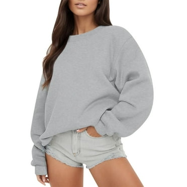 Womens Oversized Sweatshirts Long Sleeve Tops Fall Winter Clothes Crewneck Cozy Outfits Pullover 2024 Fashion Winter Basic Shirts