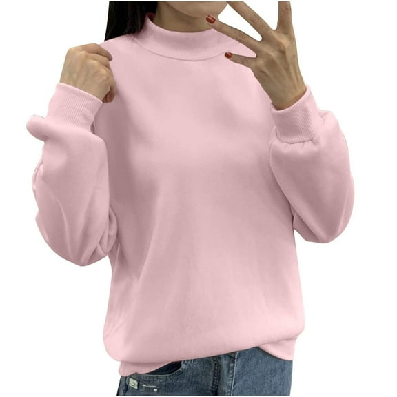 Womens Oversized Sweatshirts Long Sleeve Turtleneck Pullover Casual Tops Fall Fashion Loose Fit Outfits 2025 Clothes