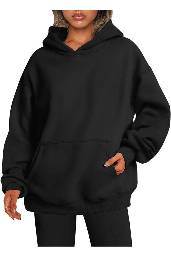 Womens Oversized Sweatshirts Pullover Hoodies Fleece Sweaters Long Sleeve With Pockets Winter Fall Outfits Y2k Clothes