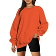 thumbnail image 1 of Womens Oversized Sweatshirts Pullover Long Sleeve Hoodies Tops Fall Outfits 2024 Clothes Orange XL, 1 of 7