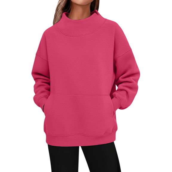Womens Oversized Sweatshirts Turtleneck Pullover Long Sleeve Hoodies Tops Fall Fashion Outfits 2025 Clothes