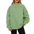 thumbnail image 1 of Womens Oversized Sweatshirts Turtleneck Pullover Long Sleeve No Hood Tops Fall Fashion Outfits 2025 Clothes Green L, 1 of 5