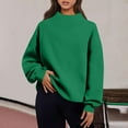 thumbnail image 1 of Womens Oversized Sweatshirts Turtleneck Pullover Long Sleeve No Hood Tops Fall Fashion Outfits 2025 Clothes Green S, 1 of 6