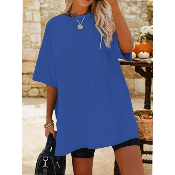 Womens Oversized T Shirts Loose Fit Crewneck Short Sleeve Tee Summer Tops for Women