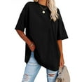 thumbnail image 1 of Womens Oversized T Shirts Loose Fit Crewneck Short Sleeve Tee Summer Tops for Women, 1 of 5
