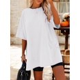 thumbnail image 1 of Womens Oversized T Shirts Loose Fit Crewneck Short Sleeve Tee Summer Tops for Women, 1 of 5