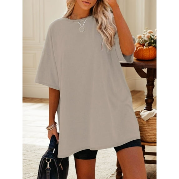 Womens Oversized T Shirts Loose Fit Crewneck Short Sleeve Tee Summer Tops for Women