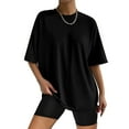 thumbnail image 1 of Womens Oversized T Shirts Loose Fit Crewneck Short Sleeve Tops Summer Casual Blouse Basic Tee, 1 of 7
