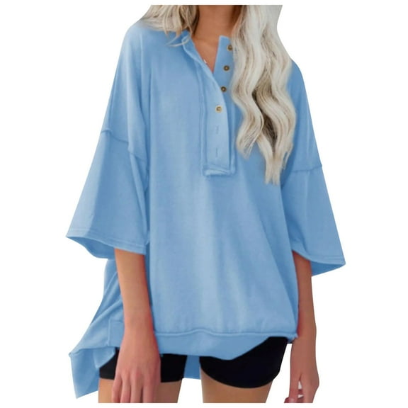 Womens Oversized T Shirts Loose Fit Crewneck Short Sleeve Tops Summer Casual Blouse Y2K 2024 Basic Tee