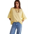 thumbnail image 1 of Womens Oversized T Shirts Loose Fit Crewneck Short Sleeve Tops Summer Casual Blouse Y2K 2025 Basic Tee Beach Yellow S, 1 of 8