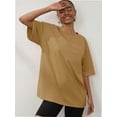 thumbnail image 1 of Womens Oversized T Shirts Summer Half Sleeve Crew Neck Tunic Tops, 1 of 4