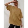 thumbnail image 1 of Womens Oversized T Shirts Summer Half Sleeve Crew Neck Tunic Tops, 1 of 4
