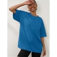 thumbnail image 1 of Womens Oversized T Shirts Summer Half Sleeve Crew Neck Tunic Tops, 1 of 4