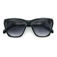thumbnail image 1 of Womens Oversized Thick Plastic Cat Eye Rectangular Fashion Sunglasses Black Clear - Smoke, 1 of 8
