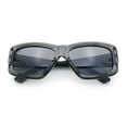 thumbnail image 1 of Womens Oversized Thick Plastic Sport 90s Fashion Rectangle Sunglasses Slate - Black, 1 of 8
