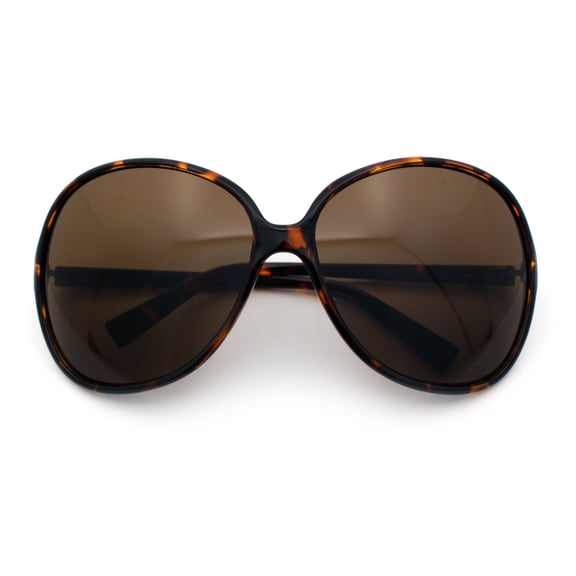 Womens Oversized Thin Plastic Butterfly Designer Fashion Chic Sunglasses Tortoise - Brown