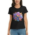 thumbnail image 1 of Womens Oversized Tshirt Graphic Butterfly Tees Crew Neck Summer Short Sleeve Cute Casual Basic Tees Tops S-3XL, 1 of 9