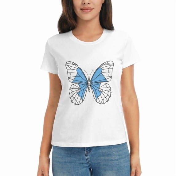 Womens Oversized Tshirt Graphic Butterfly Tees Crew Neck Summer Short Sleeve Cute Casual Basic Tees Tops S-3XL