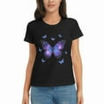 thumbnail image 1 of Womens Oversized Tshirt Graphic Butterfly Tees Crew Neck Summer Short Sleeve Cute Casual Basic Tees Tops S-3XL, 1 of 8