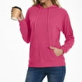 thumbnail image 1 of Womens Oversized Tshirt Women's Fashion Casual Long Sleeve Hooded Solid Color Comfortable Loose Top, 1 of 6